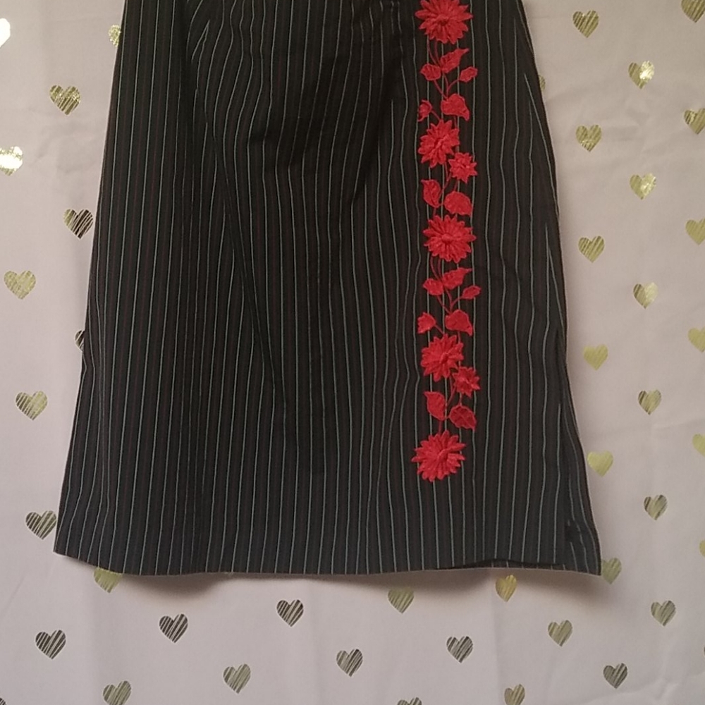Black, embellished skirt